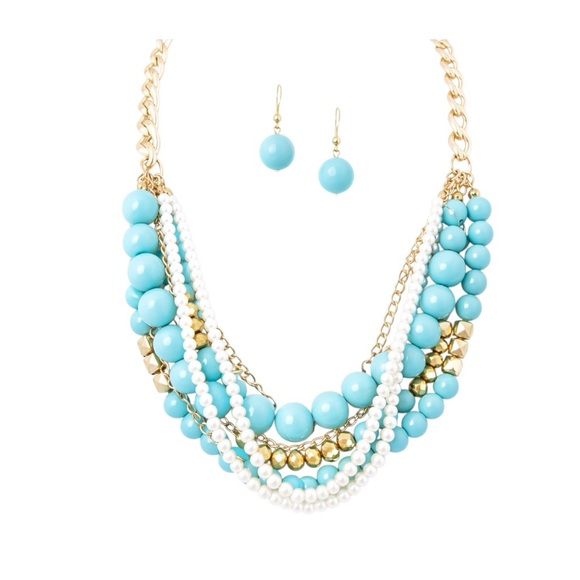 Jewelry - Twisted Layered Bead Statement Necklace